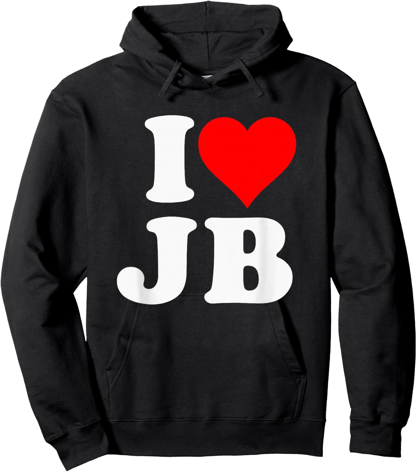 I Love JB Heart Gift Hoodie - Hoodie | Black