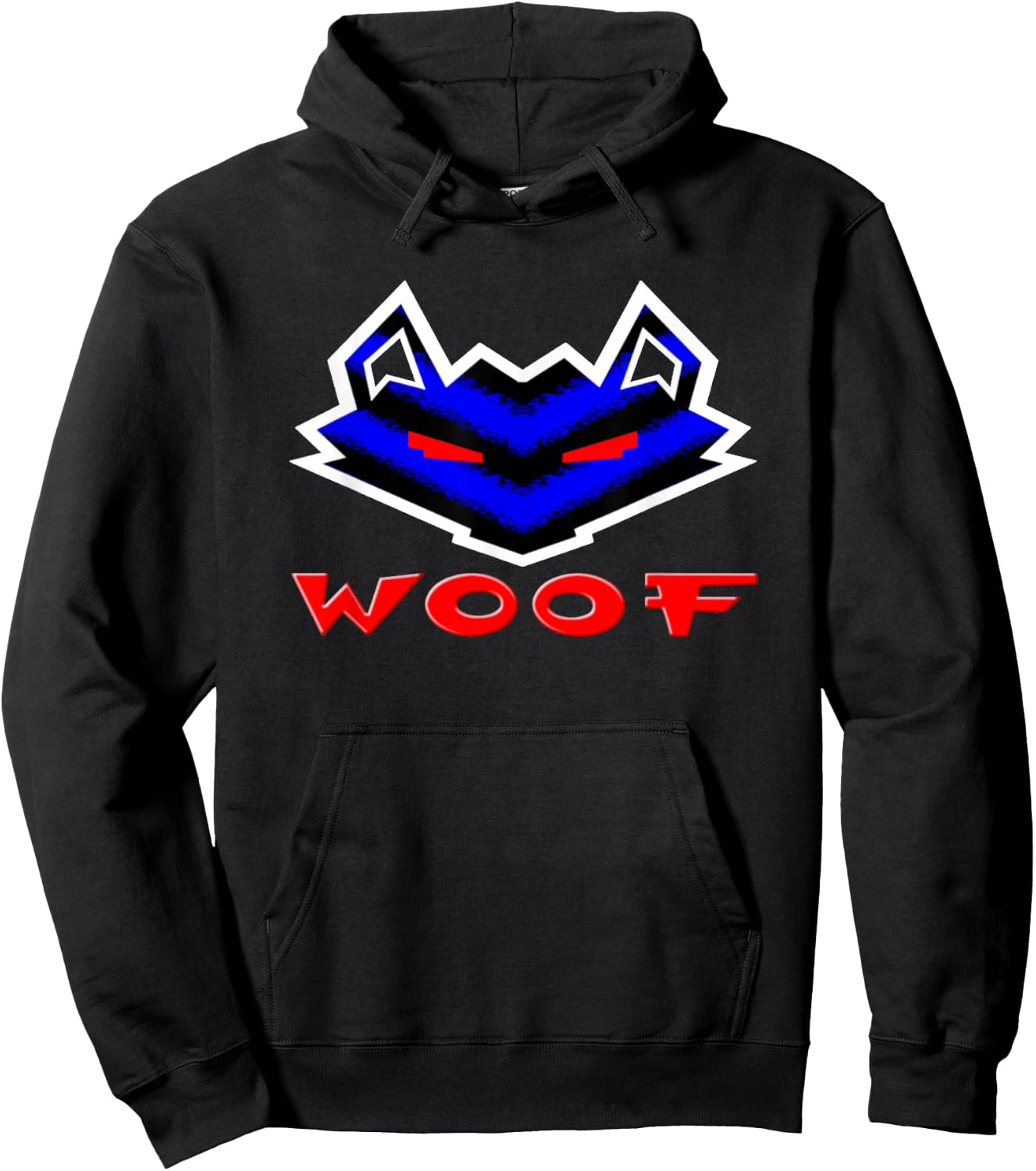 Woof Gay Leather Wolf Fetish Gift, Muscle Men Pup Play Kink Hoodie - Hoodie | Black