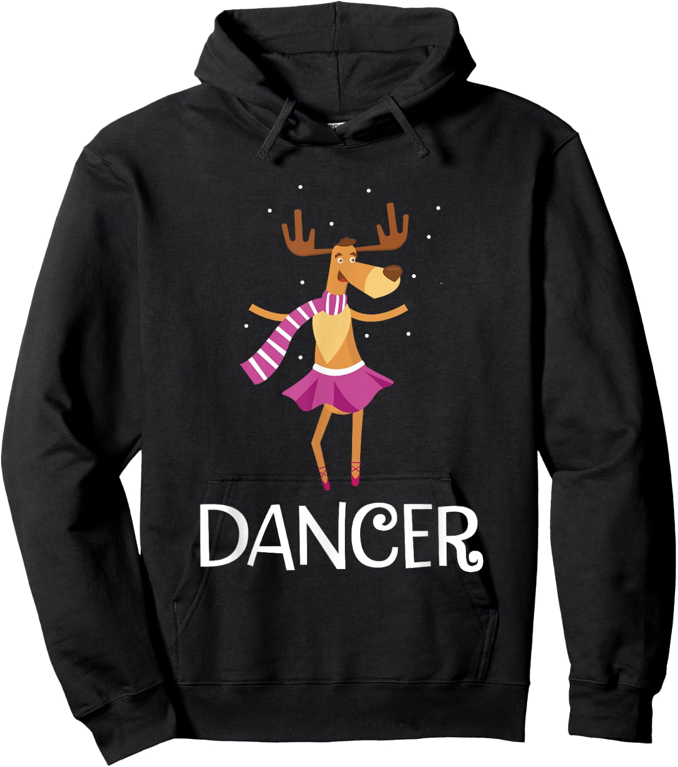 Dancer Prancer Christmas Dancing Reindeer Hoodie - Hoodie | Black
