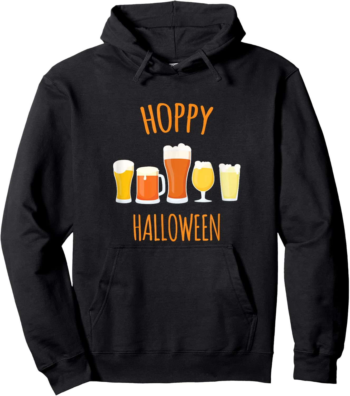 Hoppy Halloween - Funny Halloween Beer Drinking Gift Hoodie - Hoodie | Black