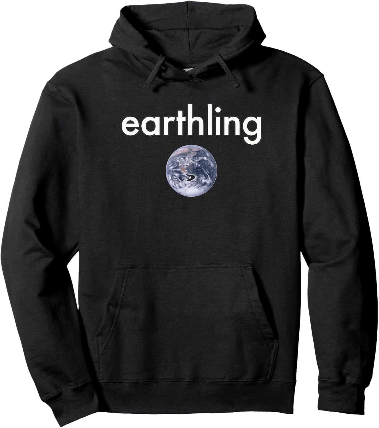 Funny Earthling Planet Earth Globe Geek Nerd Fun Hoodie - Hoodie | Black
