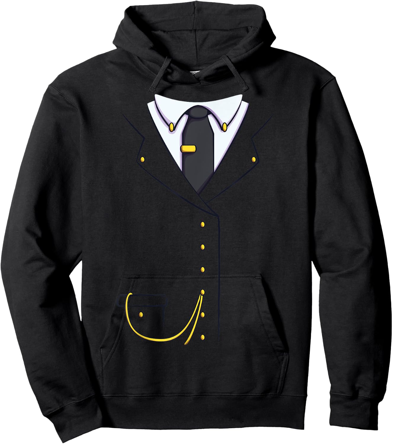 Train Conductor Costume for Halloween Cosplay Hoodie - Hoodie | Black