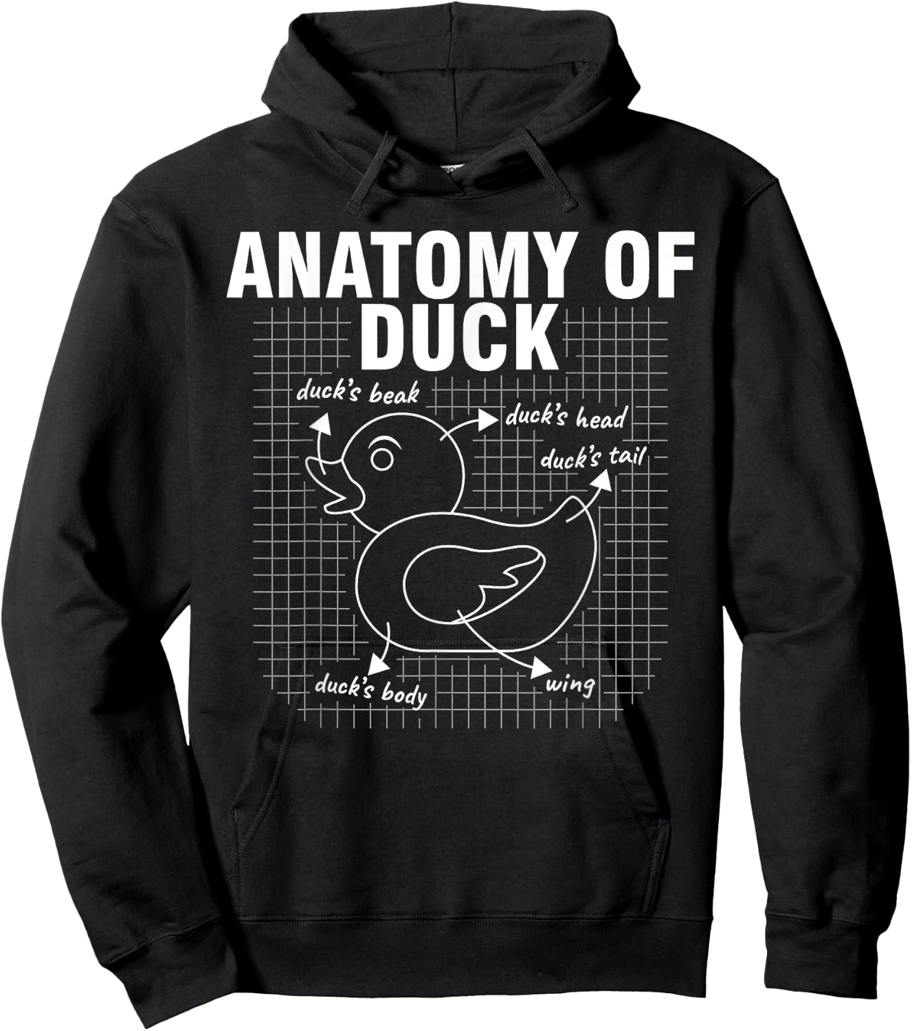Rubber Duck Anatomy Quack Duckie Hoodie - Hoodie | Black
