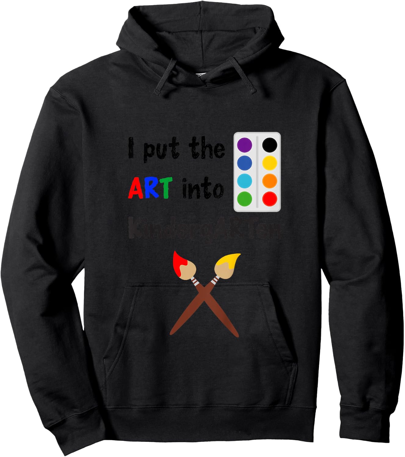 Kids Kindergarten For Artistic Creative Boys Girls Art Painting Hoodie - Hoodie | Black