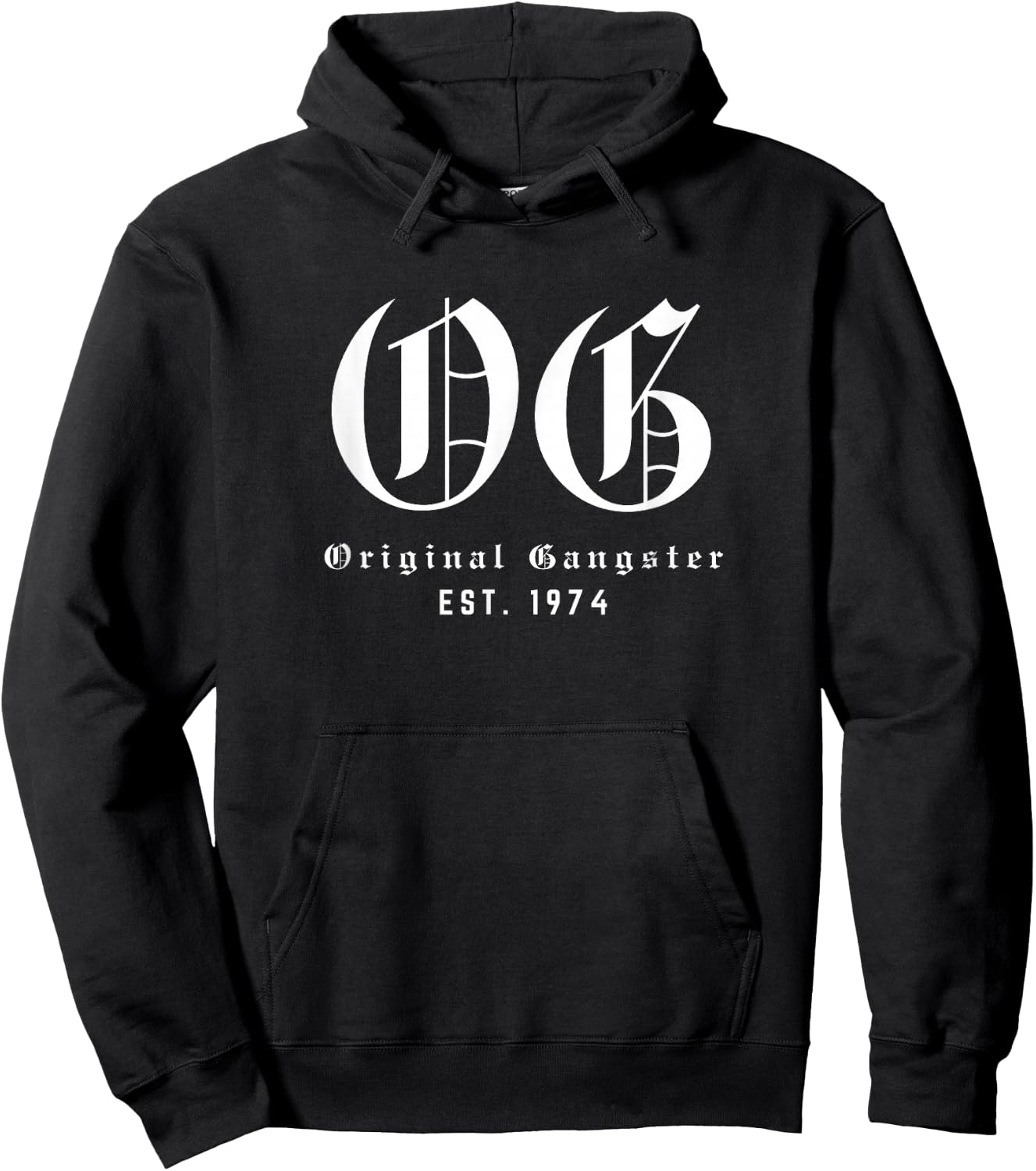 OG Est. 1974 - Vintage Original Gangster Birthday Hoodie - Hoodie | Black