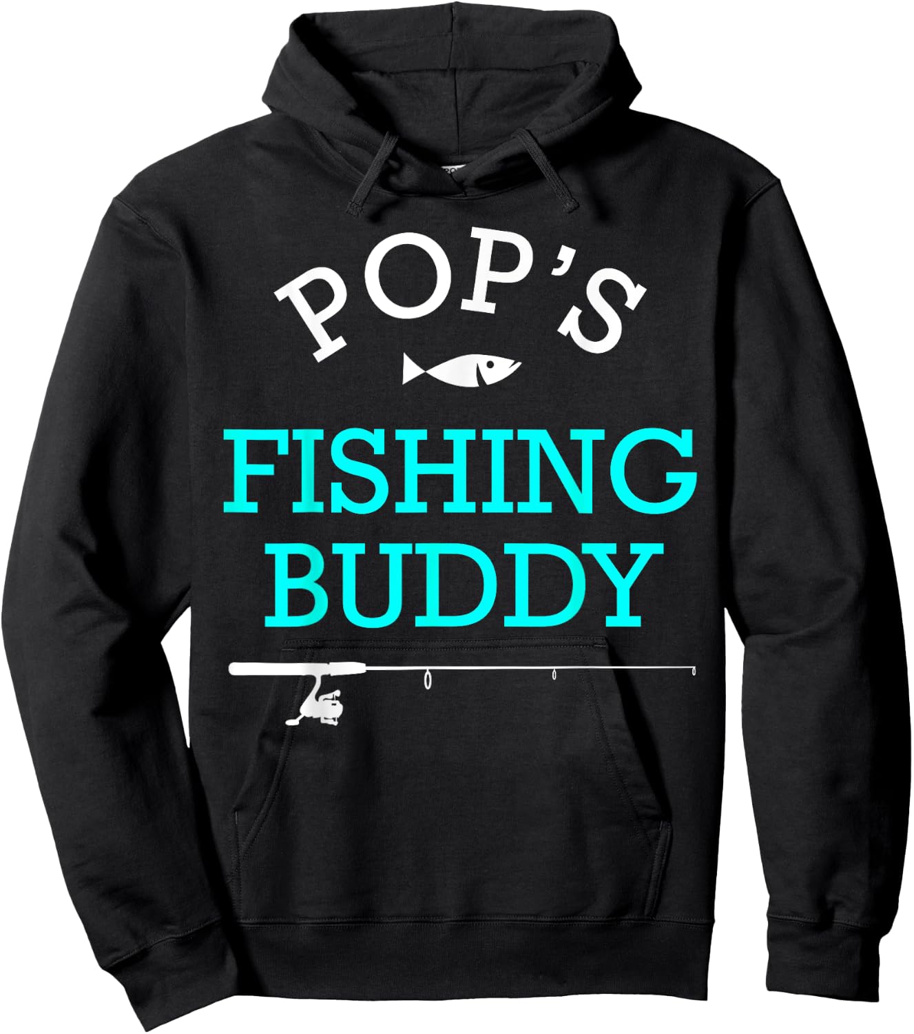 Pops Fishing Buddy Shirt Cute Kids Gift Hoodie - Hoodie | Black