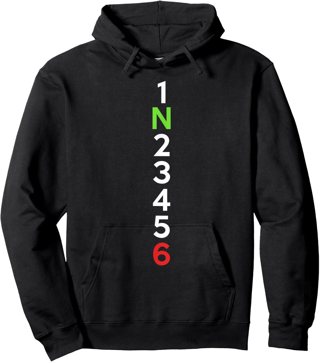 1N23456 GP Gear Shirt. Motorcycle Hoodie - Hoodie | Black