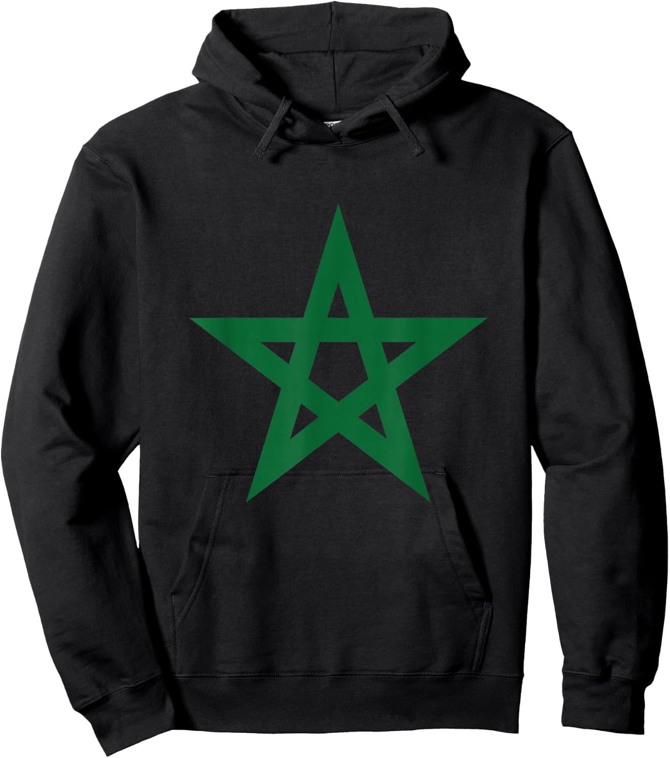 Morocco Moroccan Star Flag Football Jersey Hoodie - Hoodie | Black