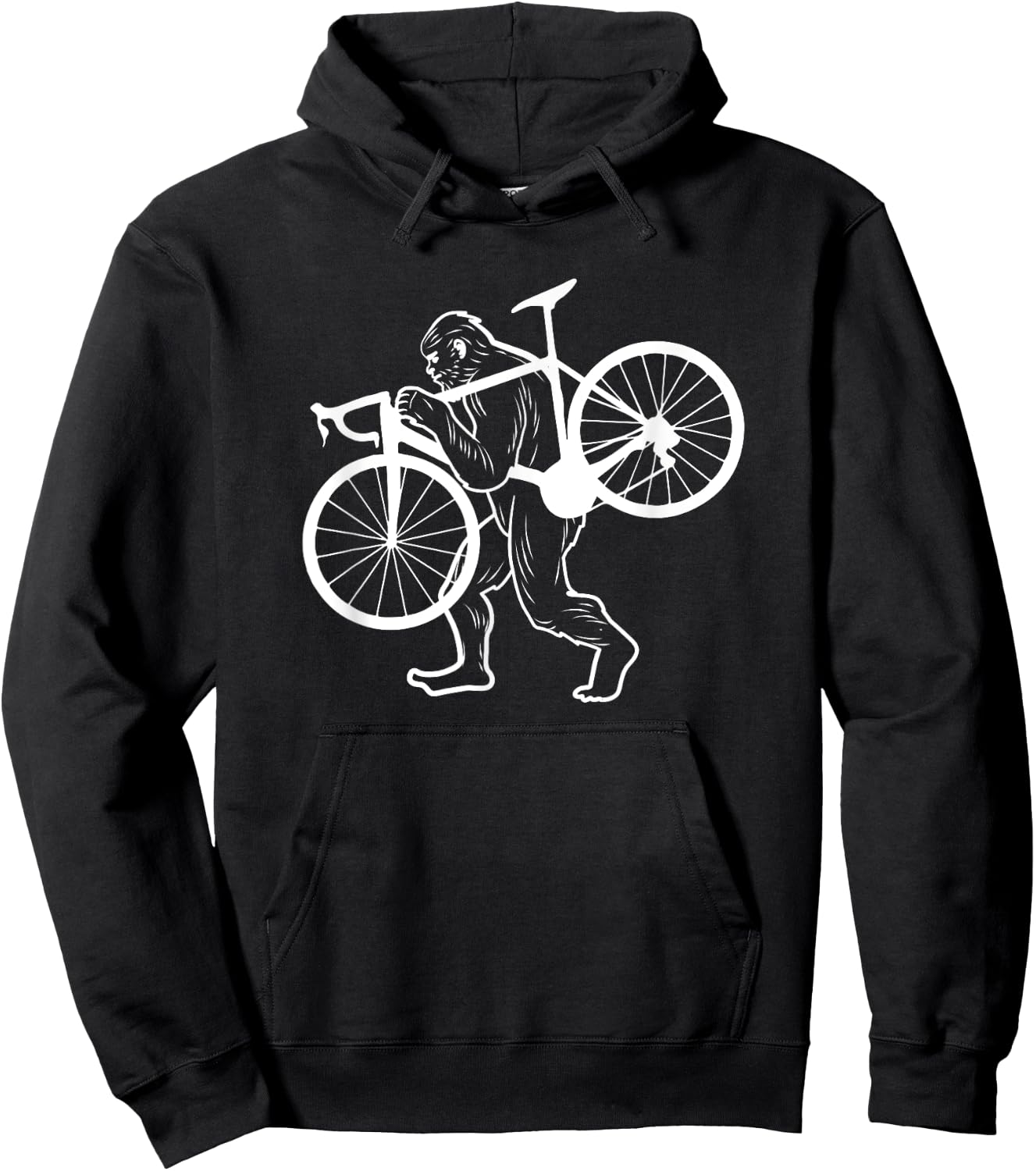 Funny Sasquatch Cyclocross Cross is Coming in White AAY014 Hoodie - Hoodie | Black