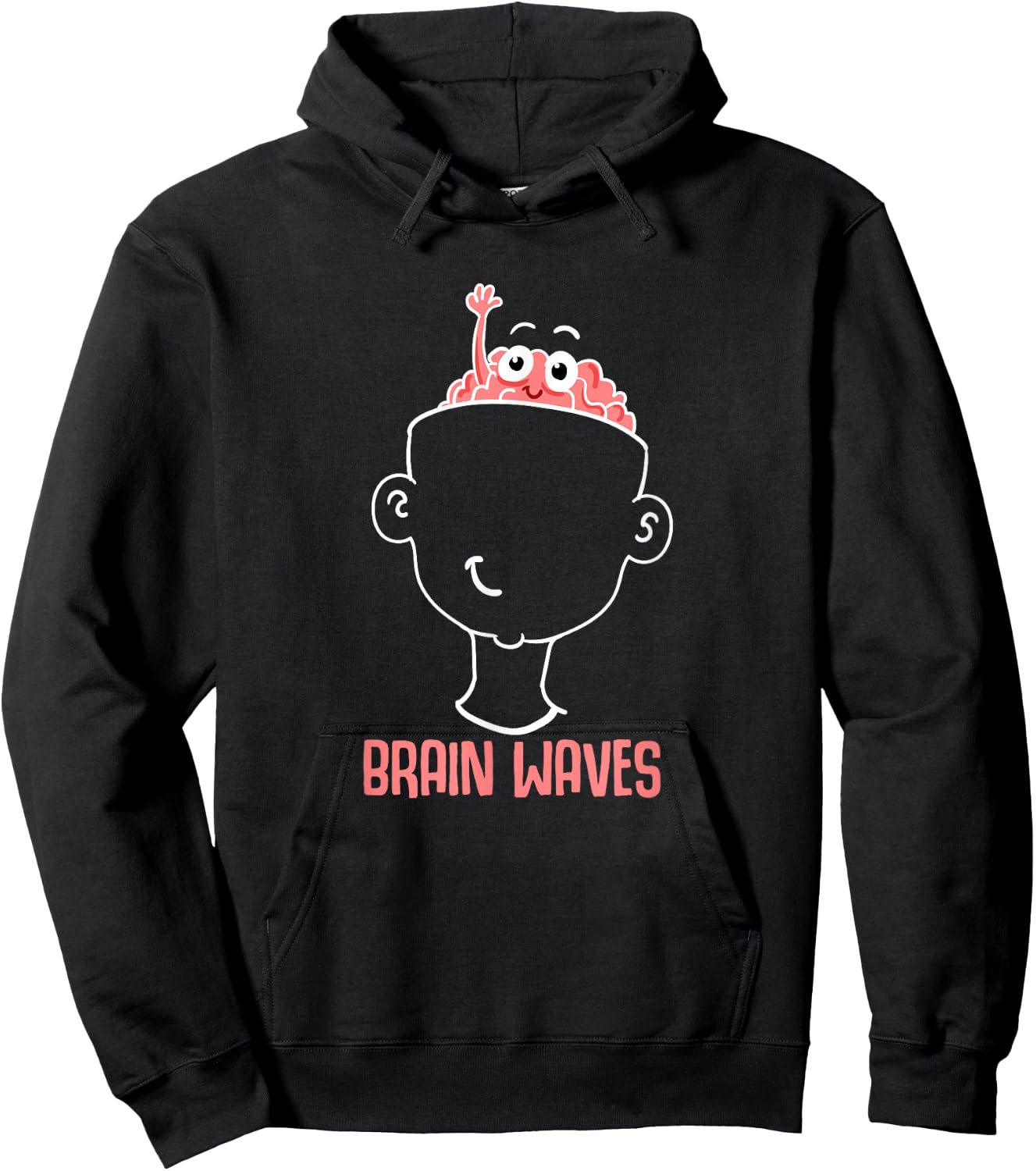 Brain Waves - Funny Neuroscience Pun Hoodie - Hoodie | Black