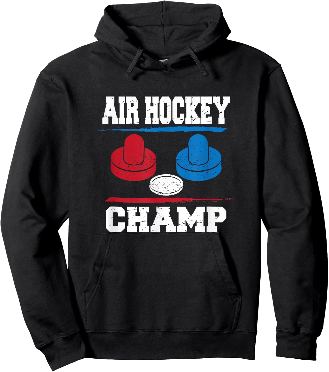 Air Hockey Champ T Shirt hockey table champion Hoodie - Hoodie | Black