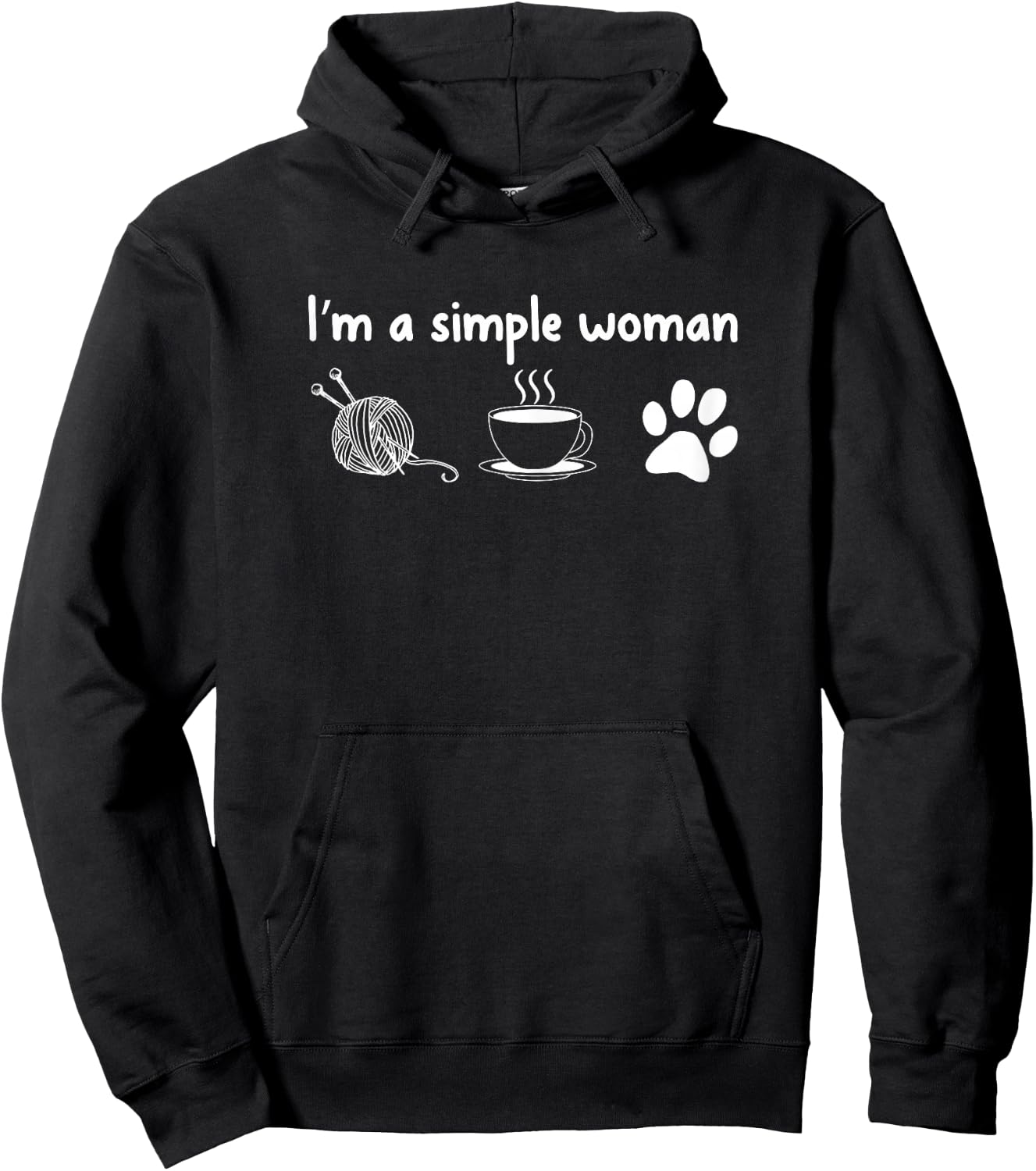 I'm a Simple Woman Knitting Gift Knitters Hoodie - Hoodie | Black