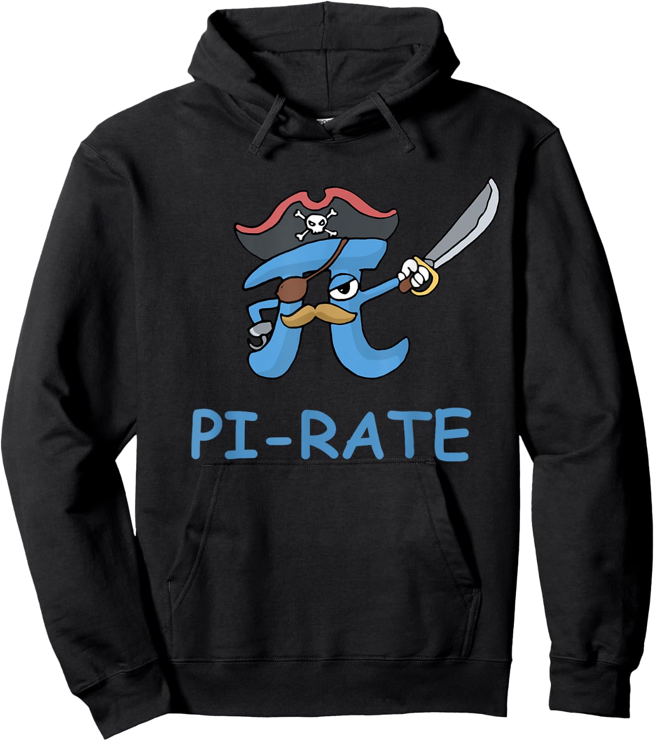 Pi Rate Funny Pi Pirate Hoodie - Hoodie | Black