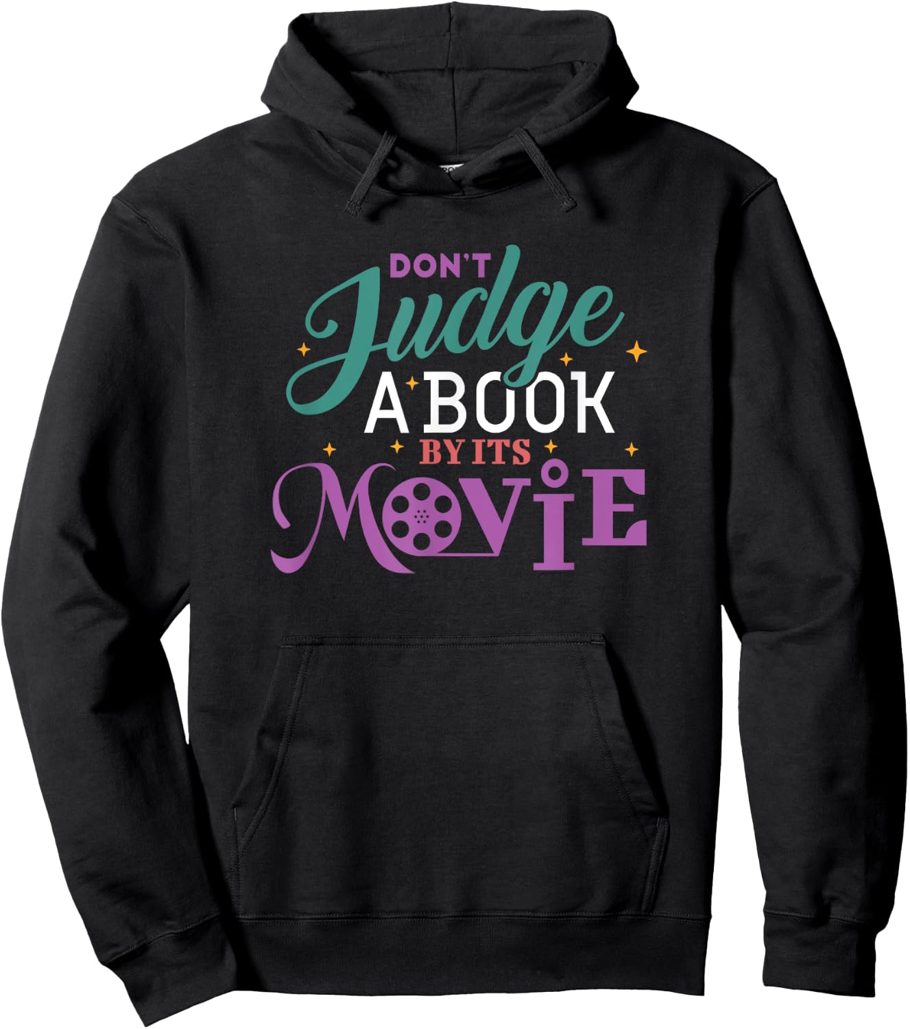 Funny Bookworm Gifts - Don't Judge A Book By It's Movie Hoodie - Hoodie | Black
