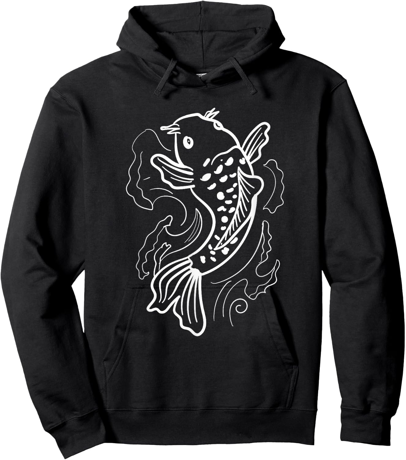 Koi Fish Graphic Art Japanese Pond Carp Hoodie - Hoodie | Black