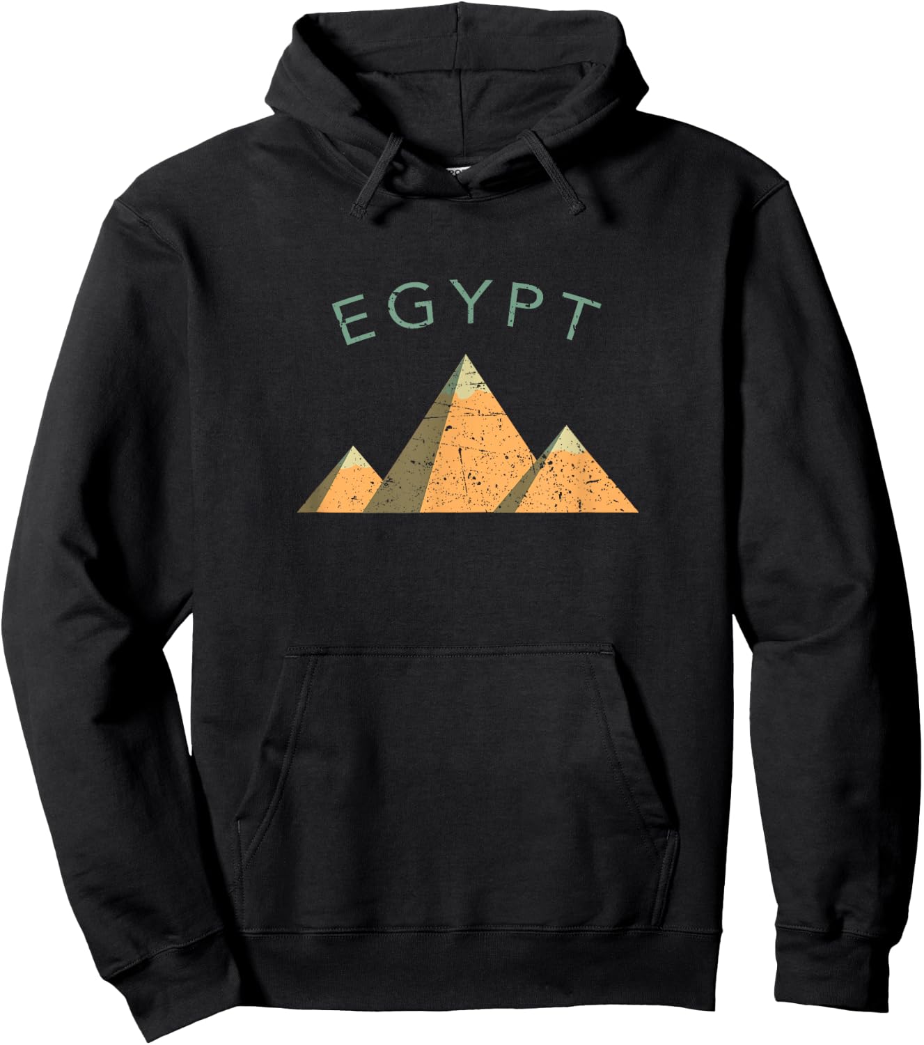 Egypt Pyramids Giza Cairo Distressed Style Hoodie - Hoodie | Black