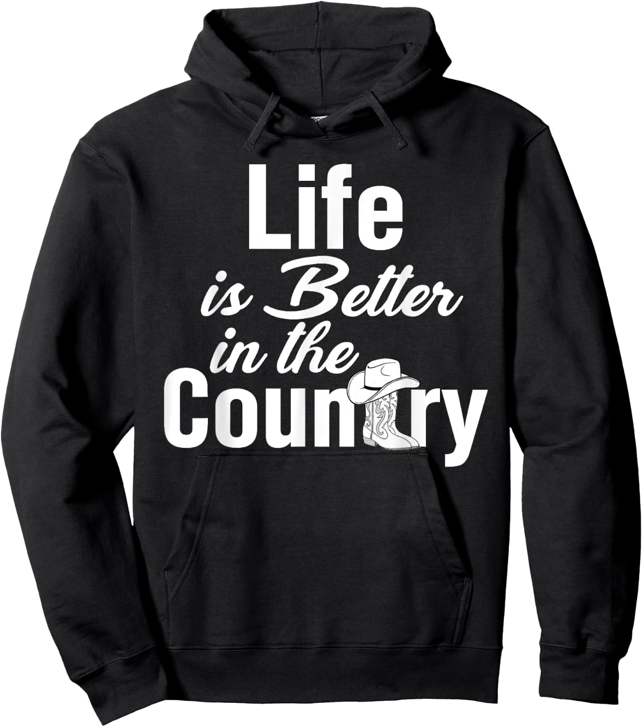 Life is Better in the Country Hoodie - Hoodie | Black
