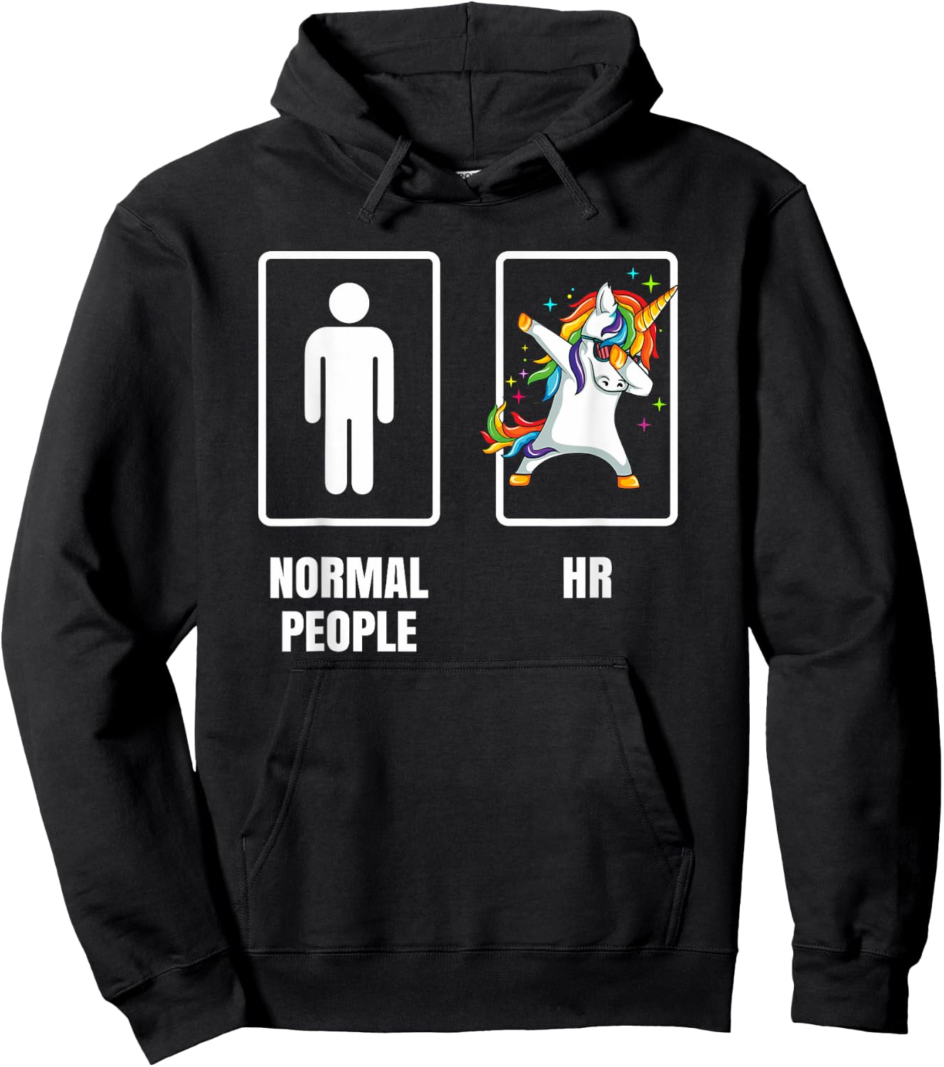 Dabbing Unicorn Boss & HR Human Resource Manager Office Hoodie - Hoodie | Black