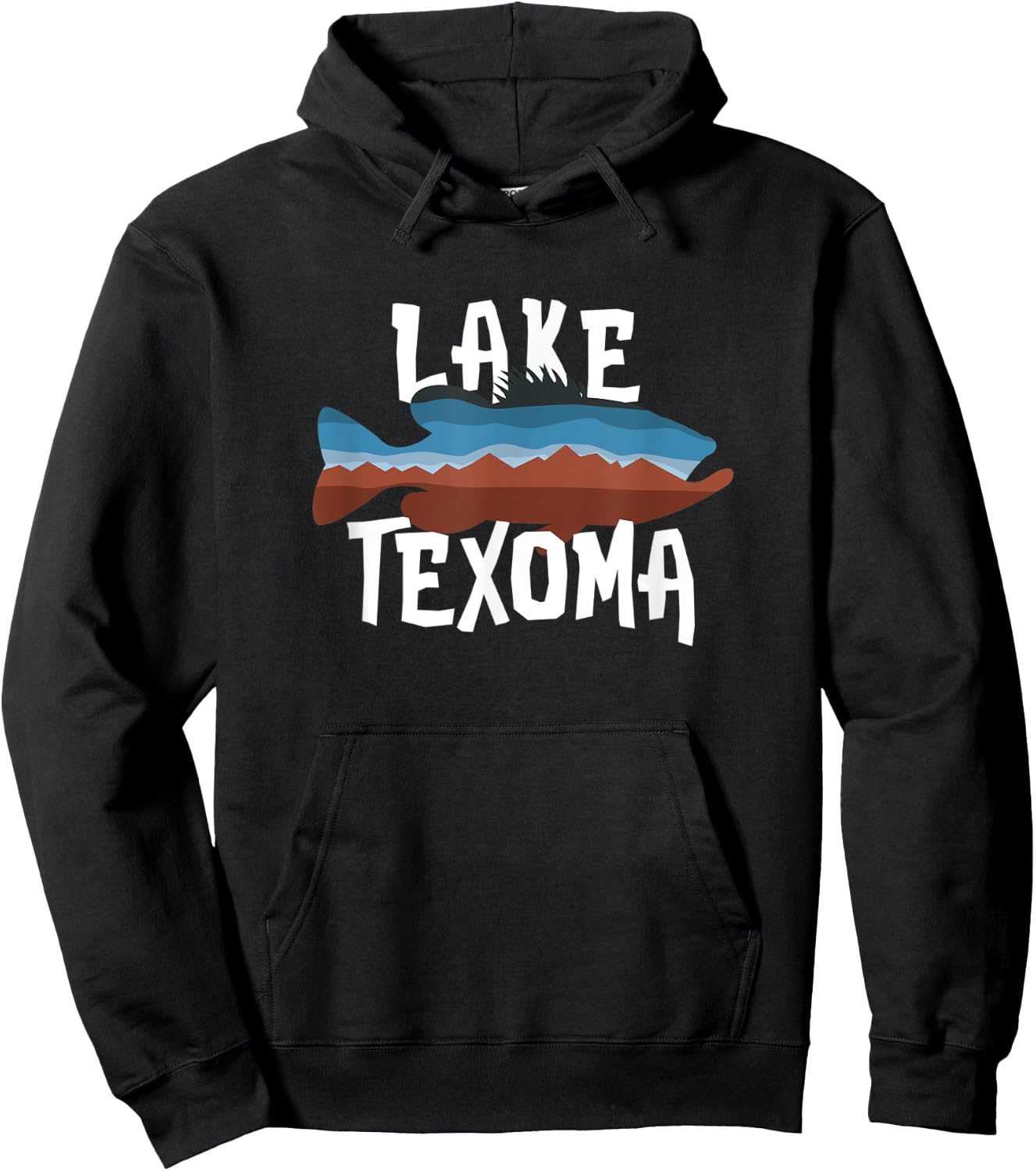 Lake Texoma Largemouth Bass Hoodie - Hoodie | Black