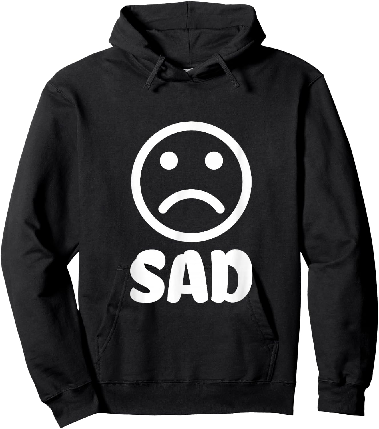 Sad Face Hoodie - Hoodie | Black