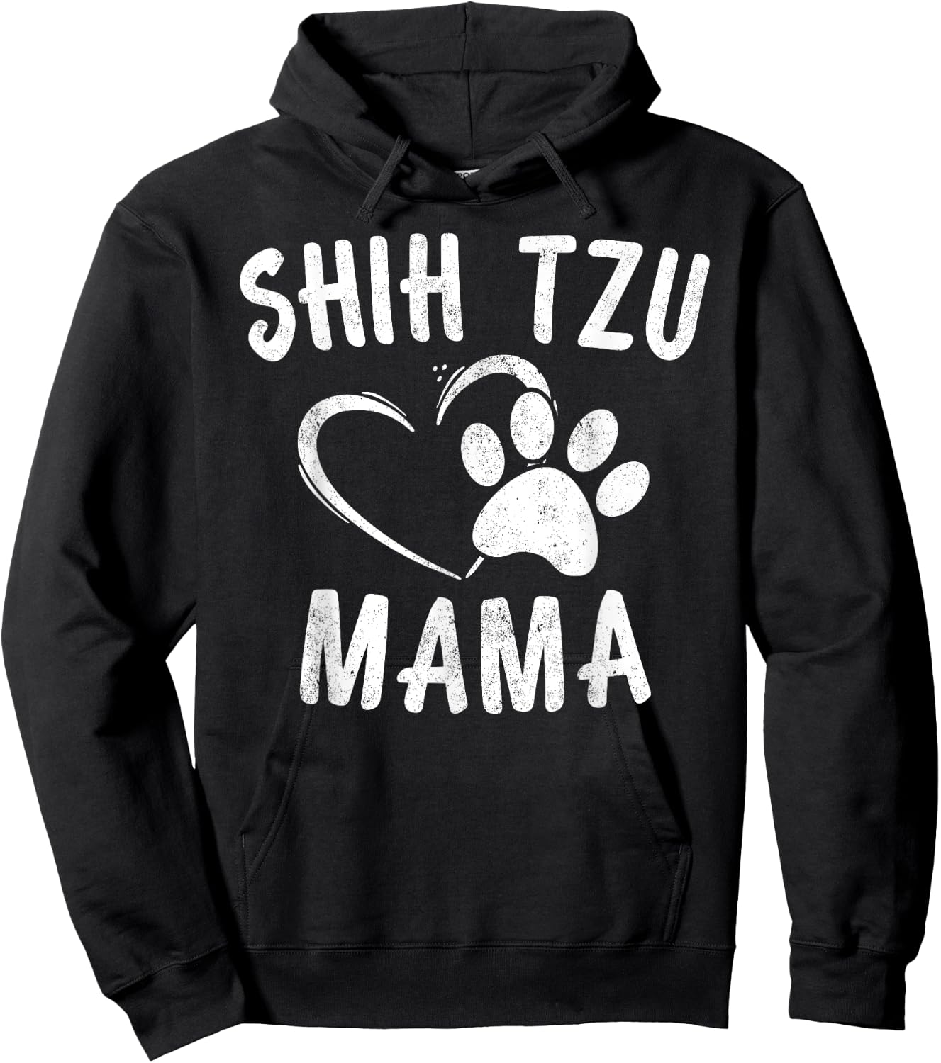 Funny Shih Tzu Mama Gift Pet Doggy Lover Apparel Dog Mom Hoodie - Hoodie | Black