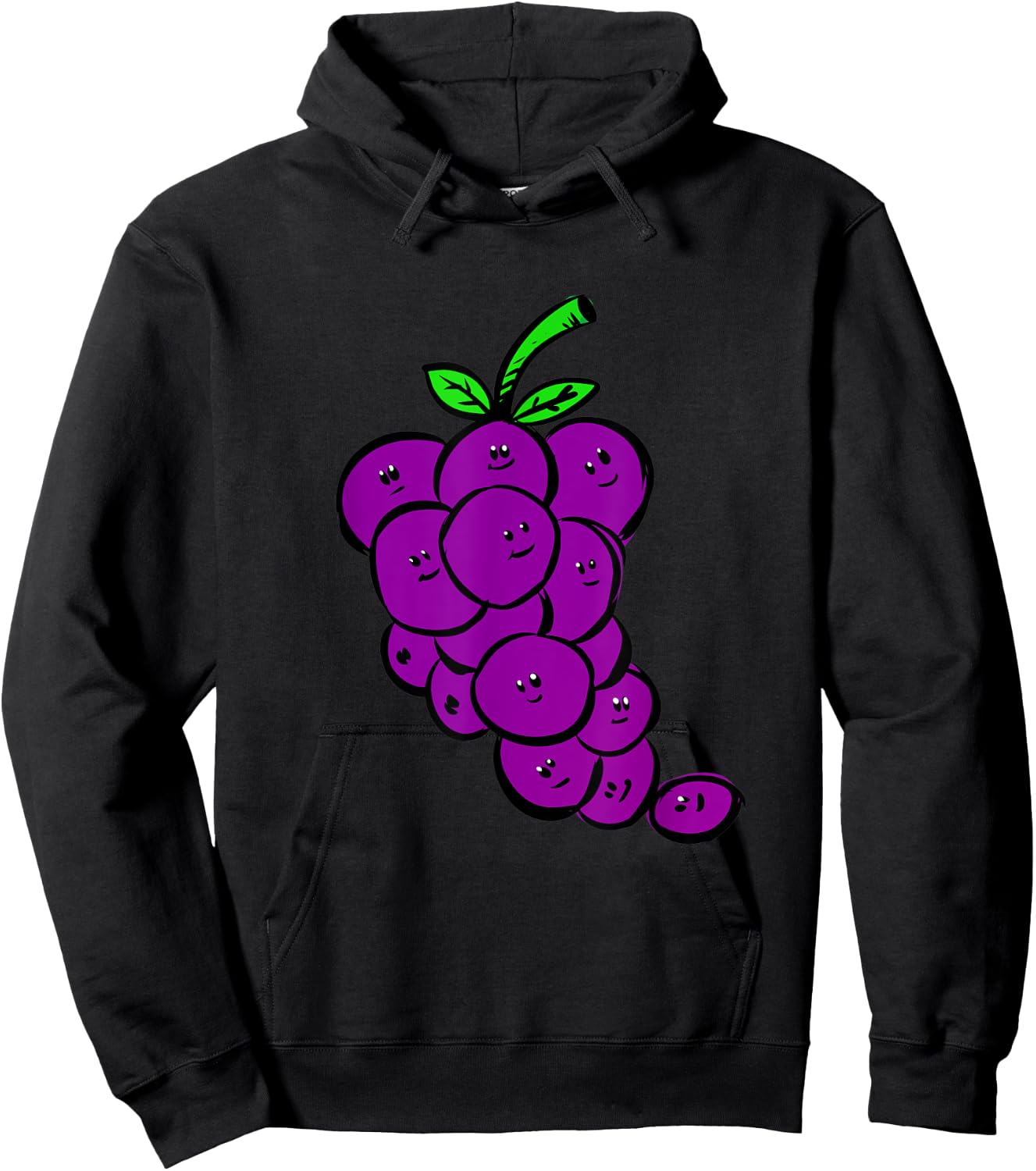 Funny Purple Grapes Vine Vineyard Fruit Gift Hoodie - Hoodie | Black