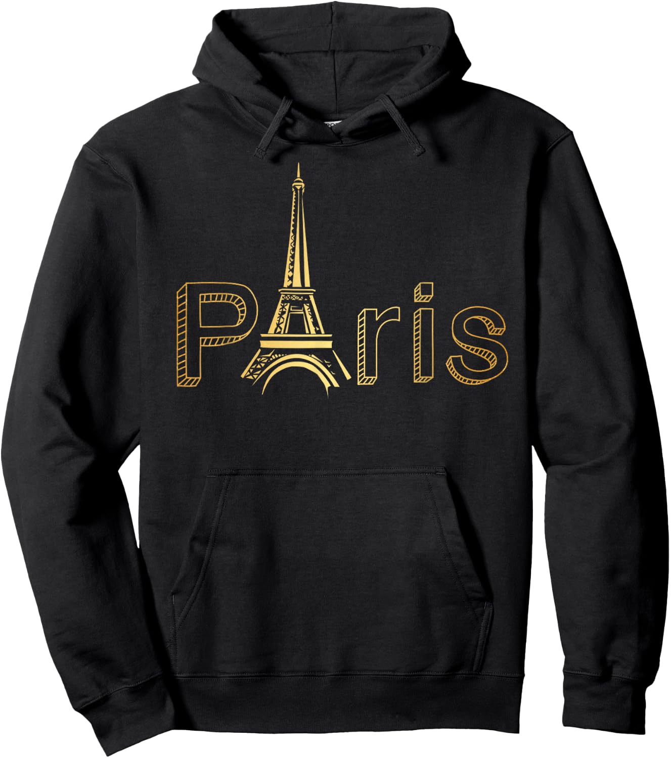 Paris Gold Tour Eiffel Funny Party Gift Hoodie - Hoodie | Black