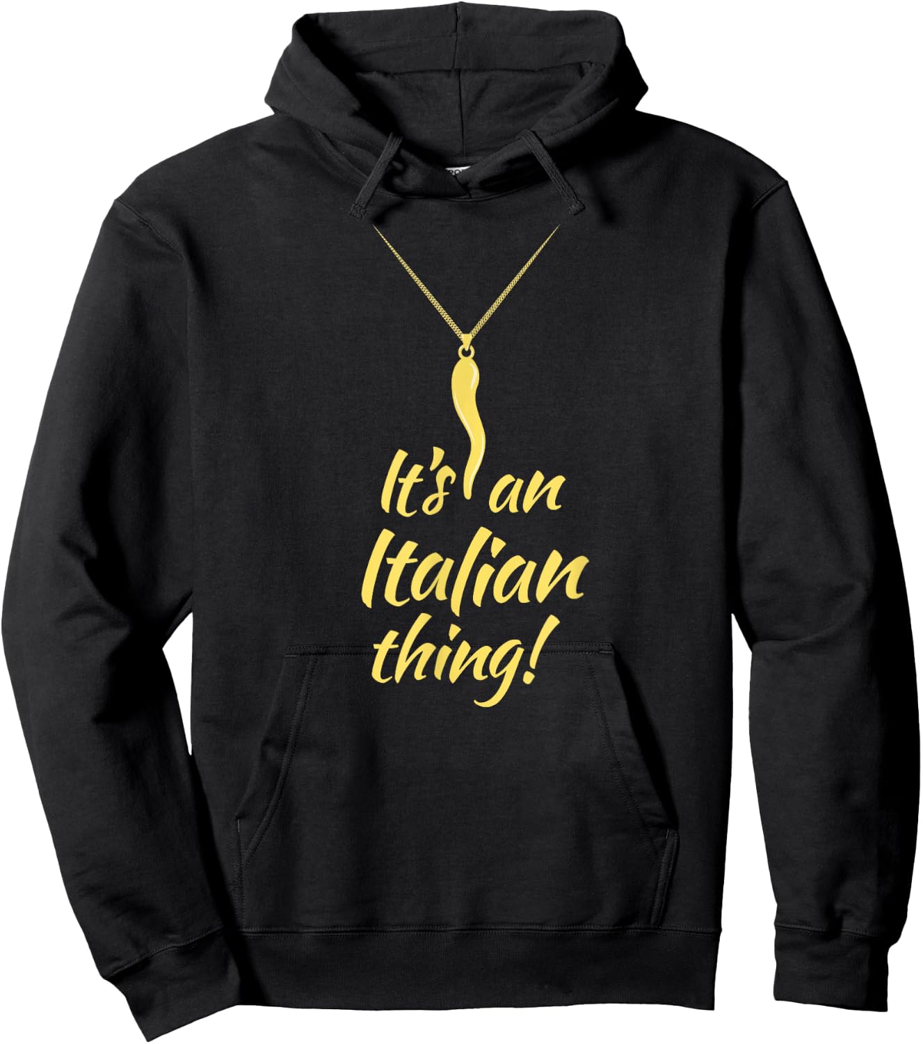 Italian Pride - Italian Horn - It's and Italian Thing Hoodie - Hoodie | Black
