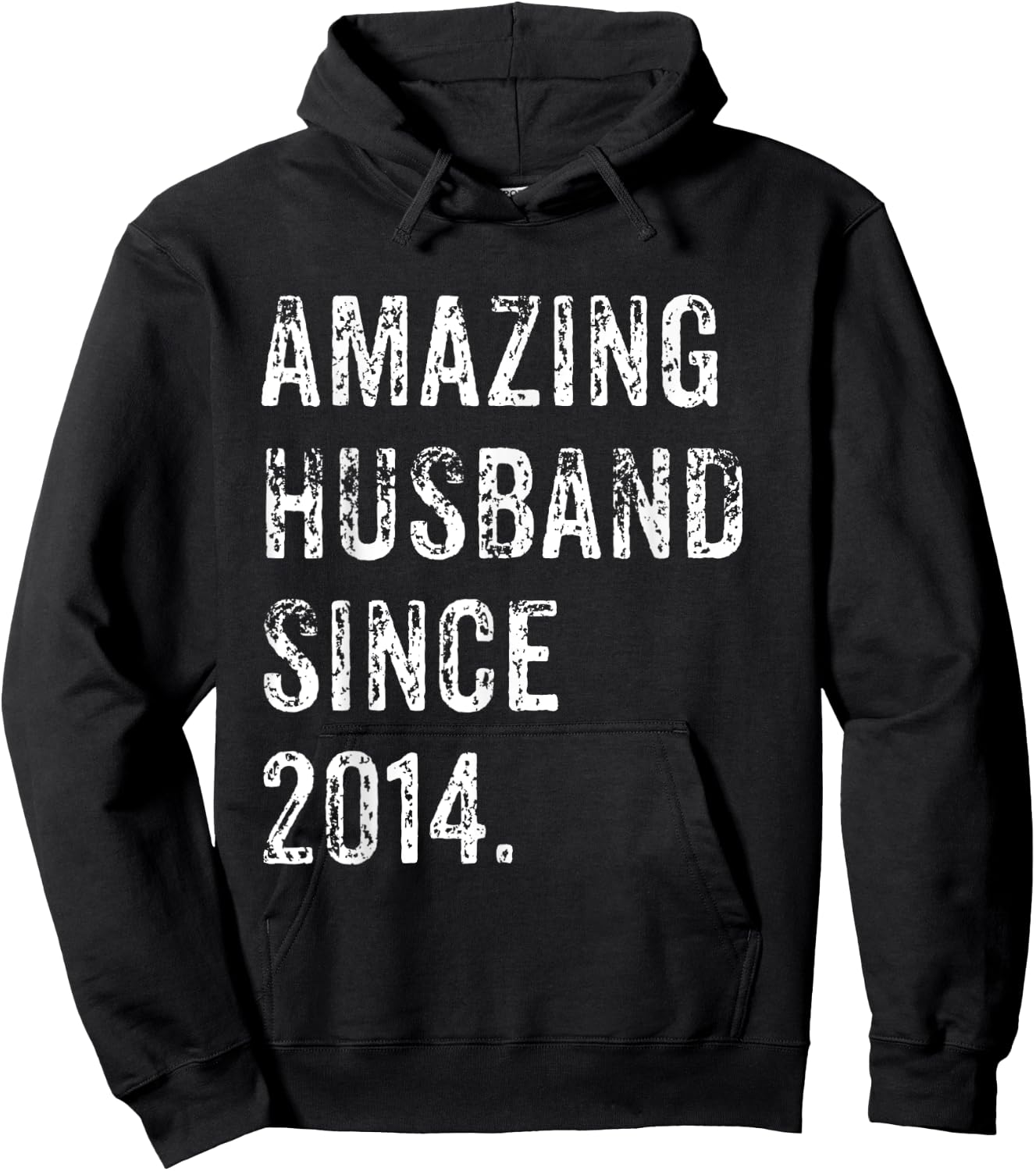 Amazing Husband Since 2014 11 Years Wedding Anniversary Hoodie - Hoodie | Black