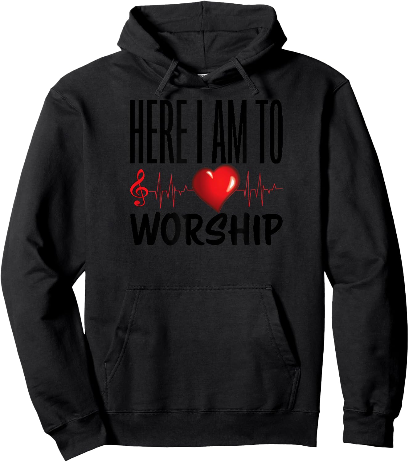 Christian Here I am Worship Jesus Love Christians Hoodie - Hoodie | Black