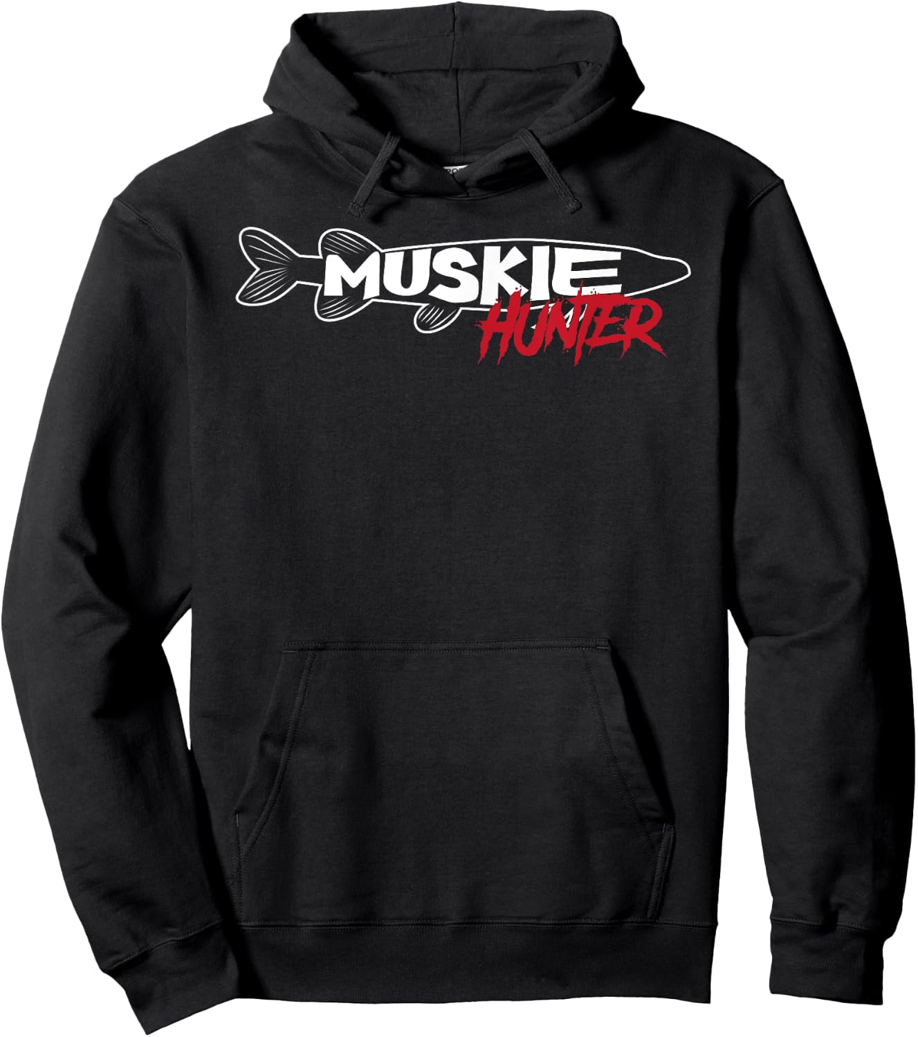 Muskie Hunter Shirt | Cute Esox Musky Fishing Lovers Gift Hoodie - Hoodie | Black