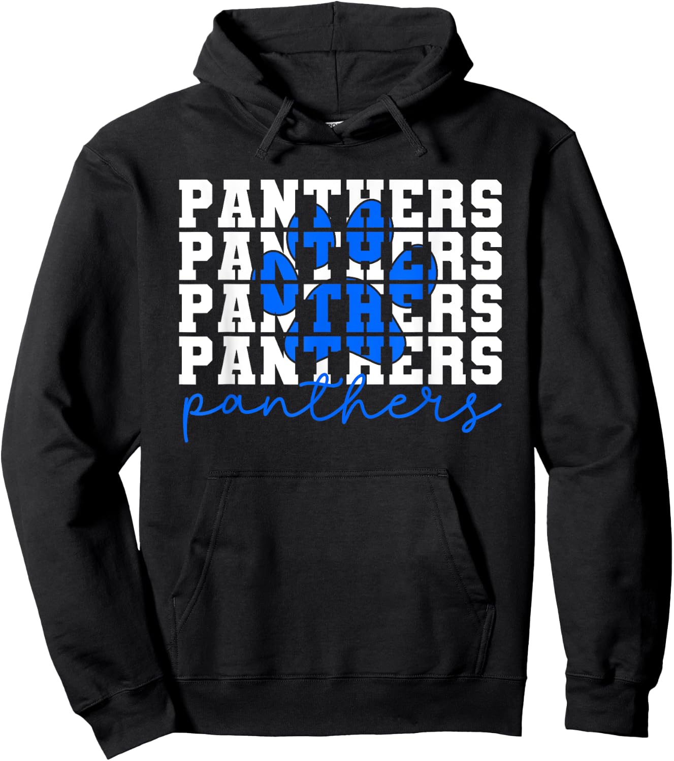 Vintage Panthers School Sports Name Spirit Go Back To School Hoodie - Hoodie | Black