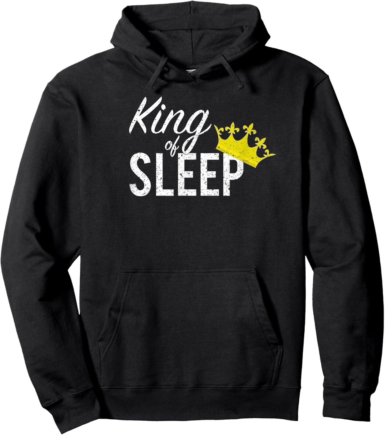 King of Sleep Crown Funny Pajamas Nap Snooze Hoodie - Hoodie | Black