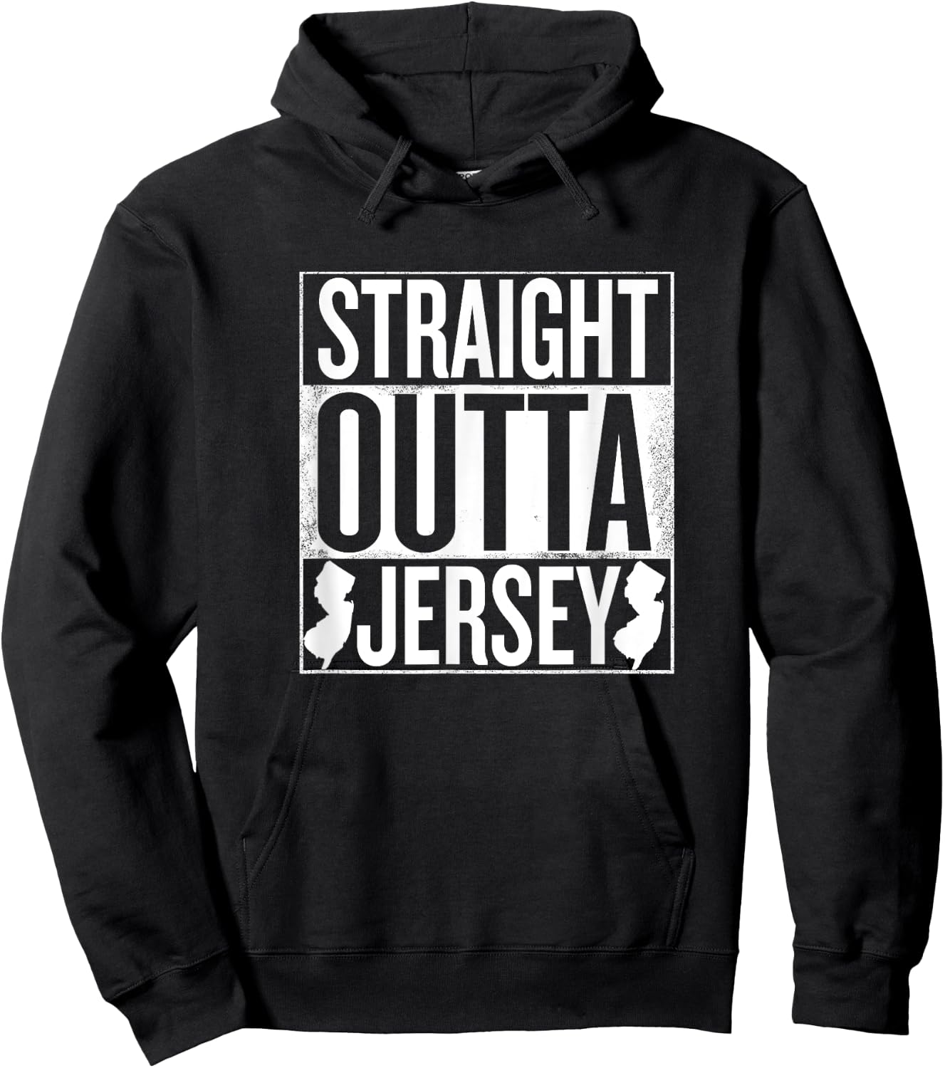 Straight Outta Jersey Shirt Hoodie - Hoodie | Black