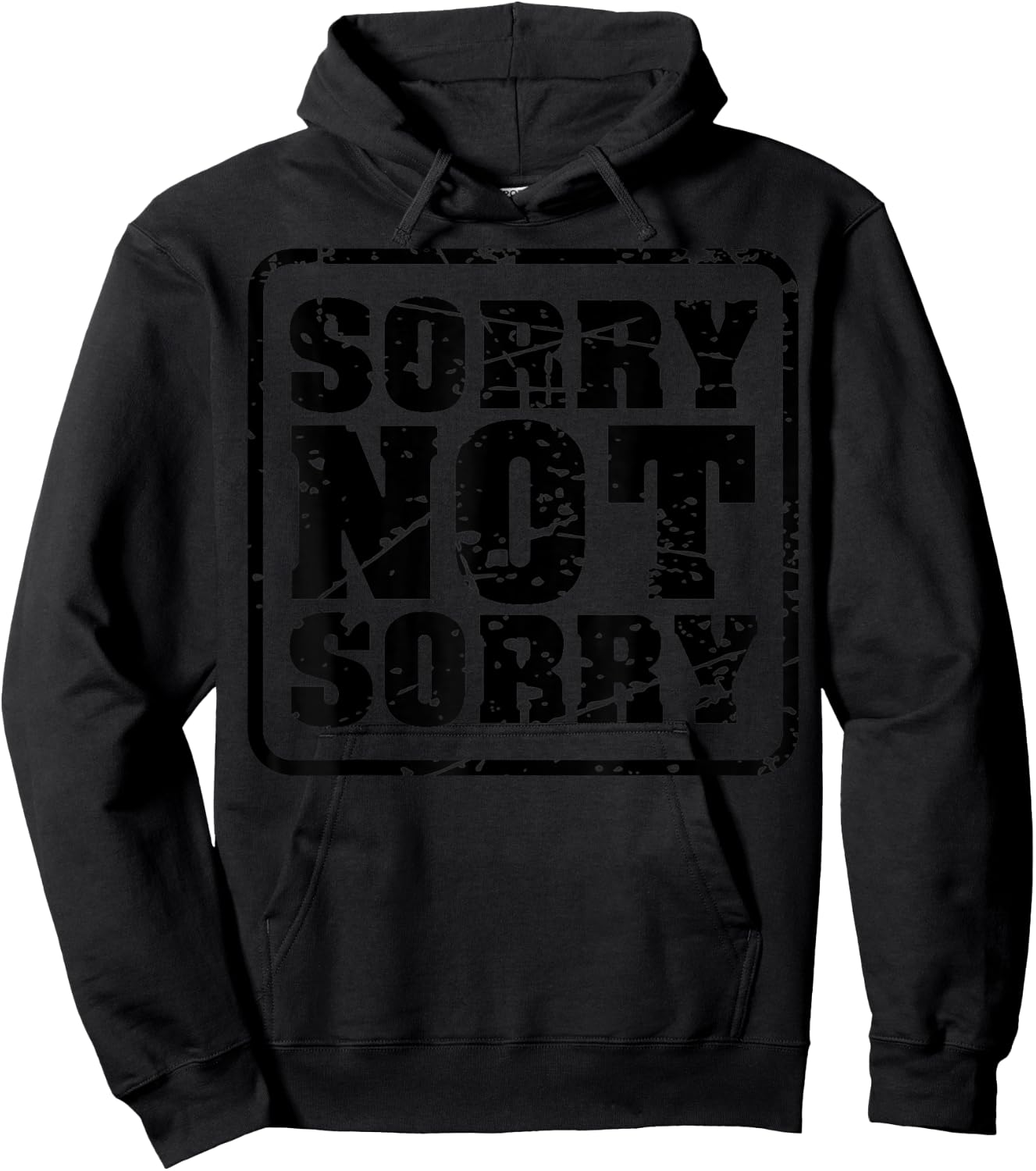 Sorry not sorry funny meme sarcastic retro vintage Gift Hoodie - Hoodie | Black