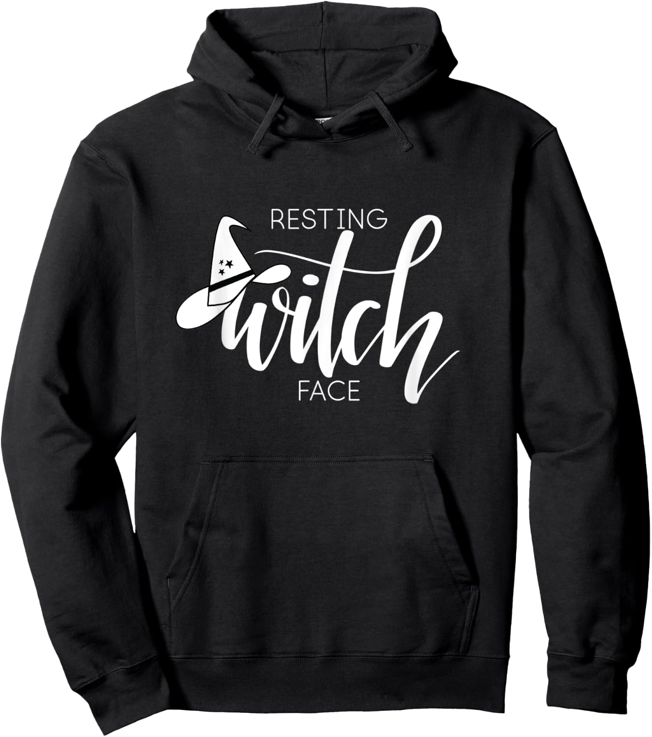 Resting WITCH Face with Witch Hat - Funny Halloween Design Hoodie - Hoodie | Black