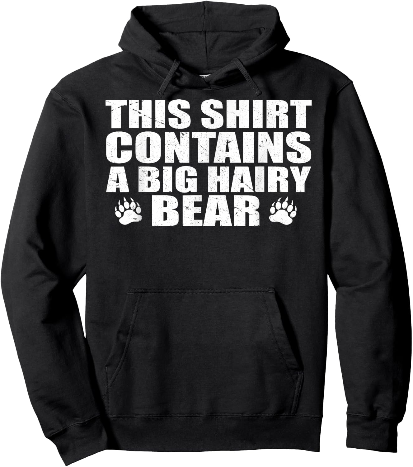 Gay Bear - Big Hairy Bear Hoodie - Hoodie | Black