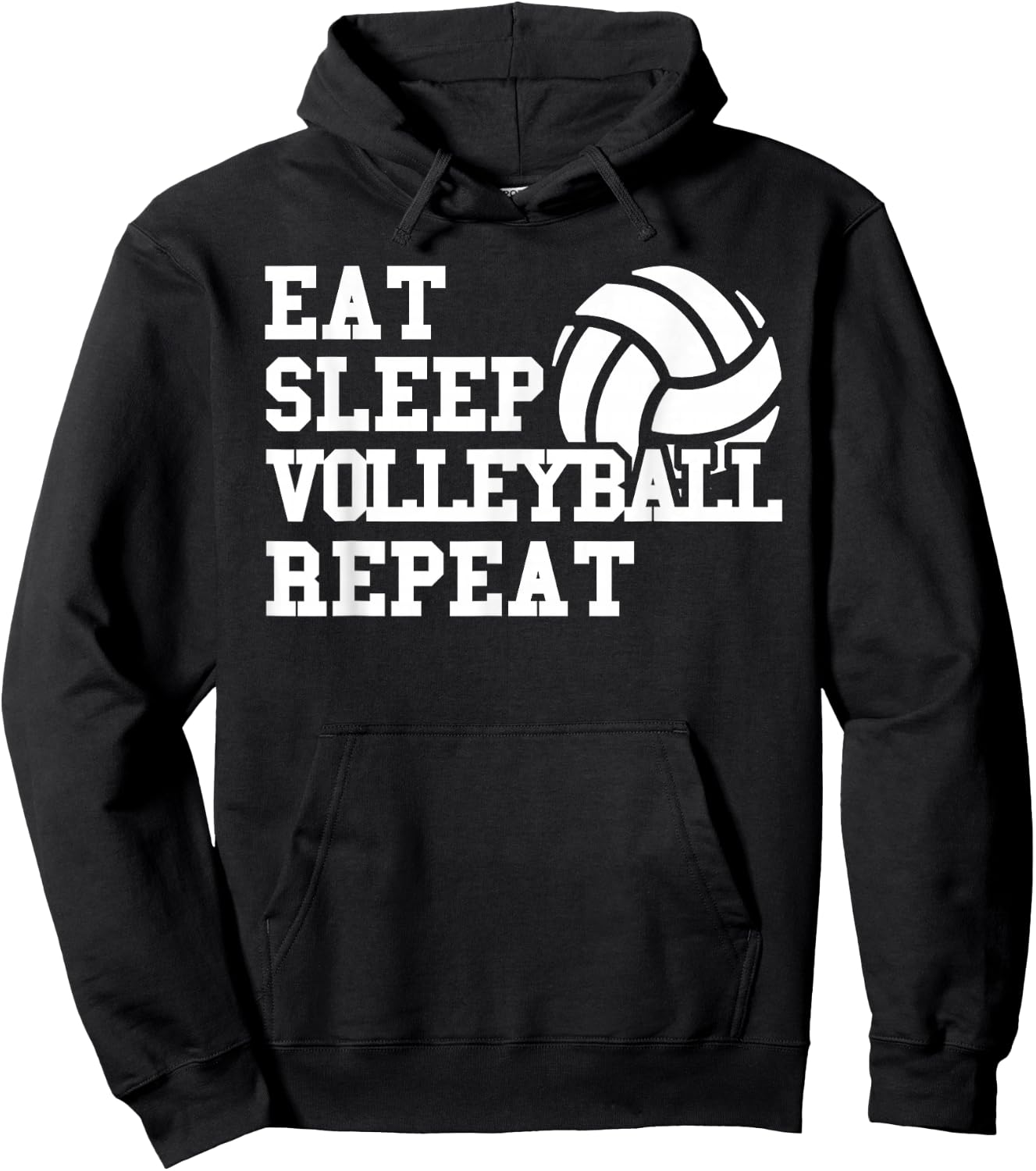 Eat Sleep Volleyball Repeat Hoodie - Hoodie | Black