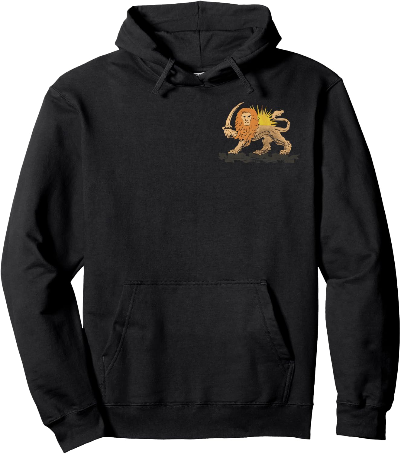Shir o Khorshid Persian Lion Sun Emblem Iran Side Hoodie - Hoodie | Black