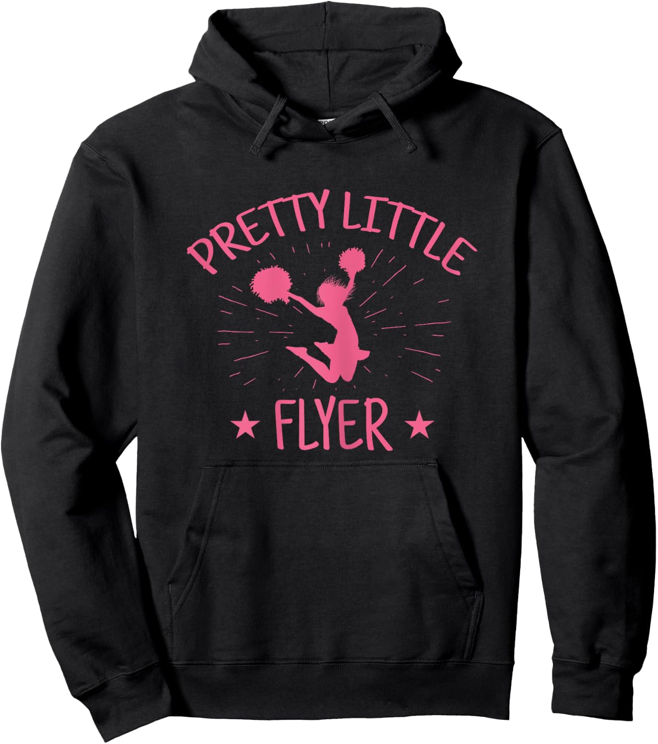 PRETTY LITTLE FLYER Cheerleader Love Mom Girls Gift Hoodie - Hoodie | Black