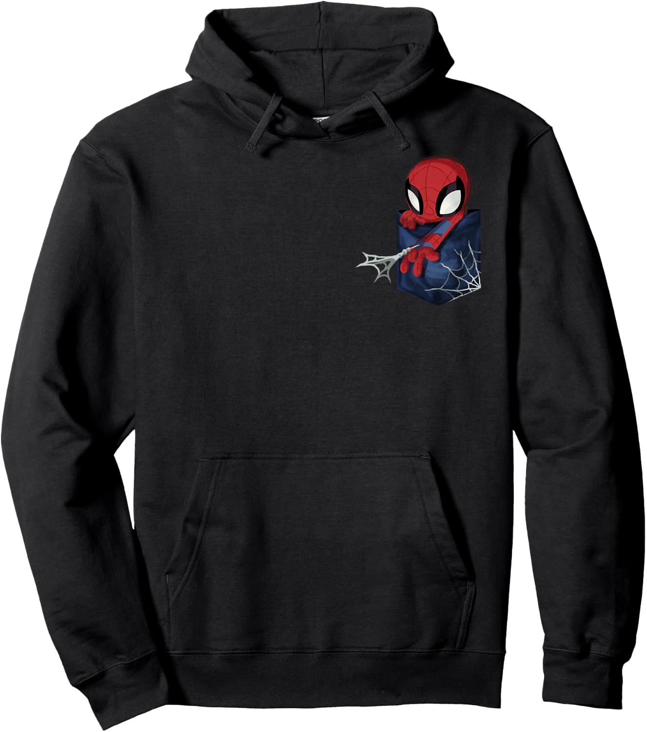 Marvel Spider-Man Left Chest Pocket Hoodie - Hoodie | Black