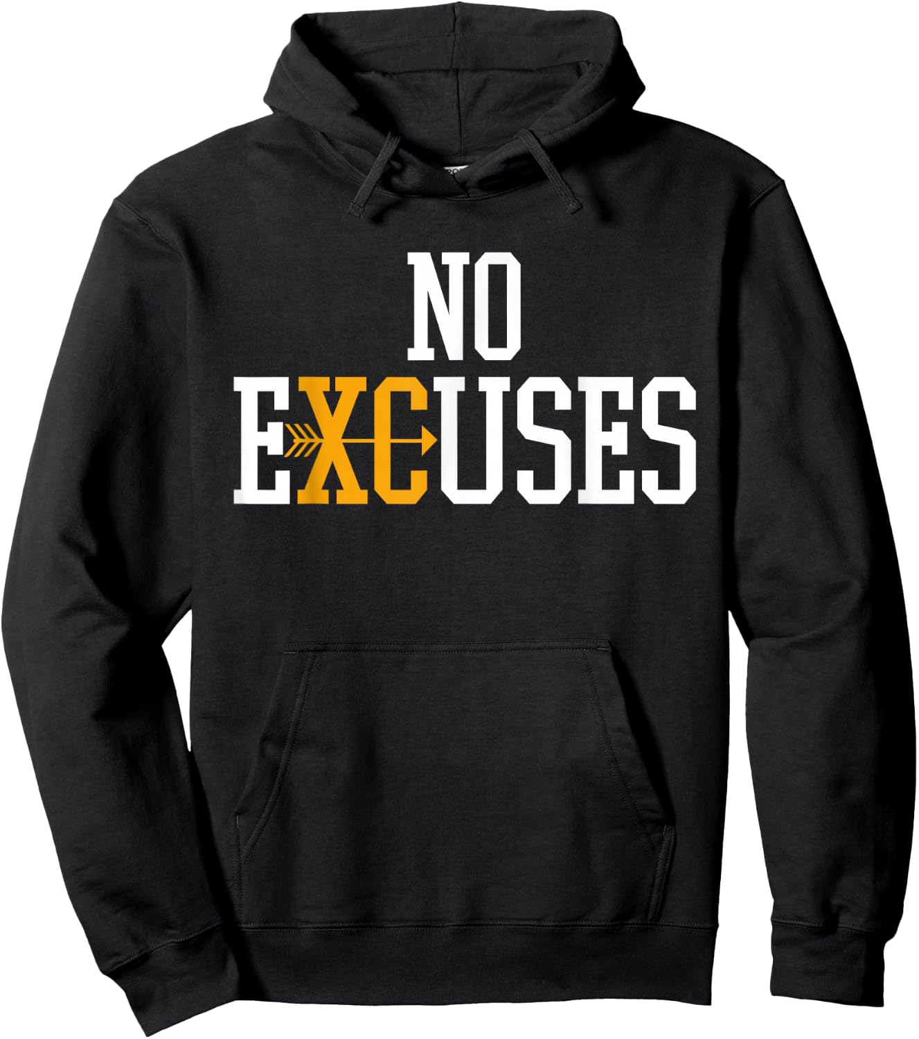 No Excuses Cross Country Track And Field Running Hoodie - Hoodie | Black