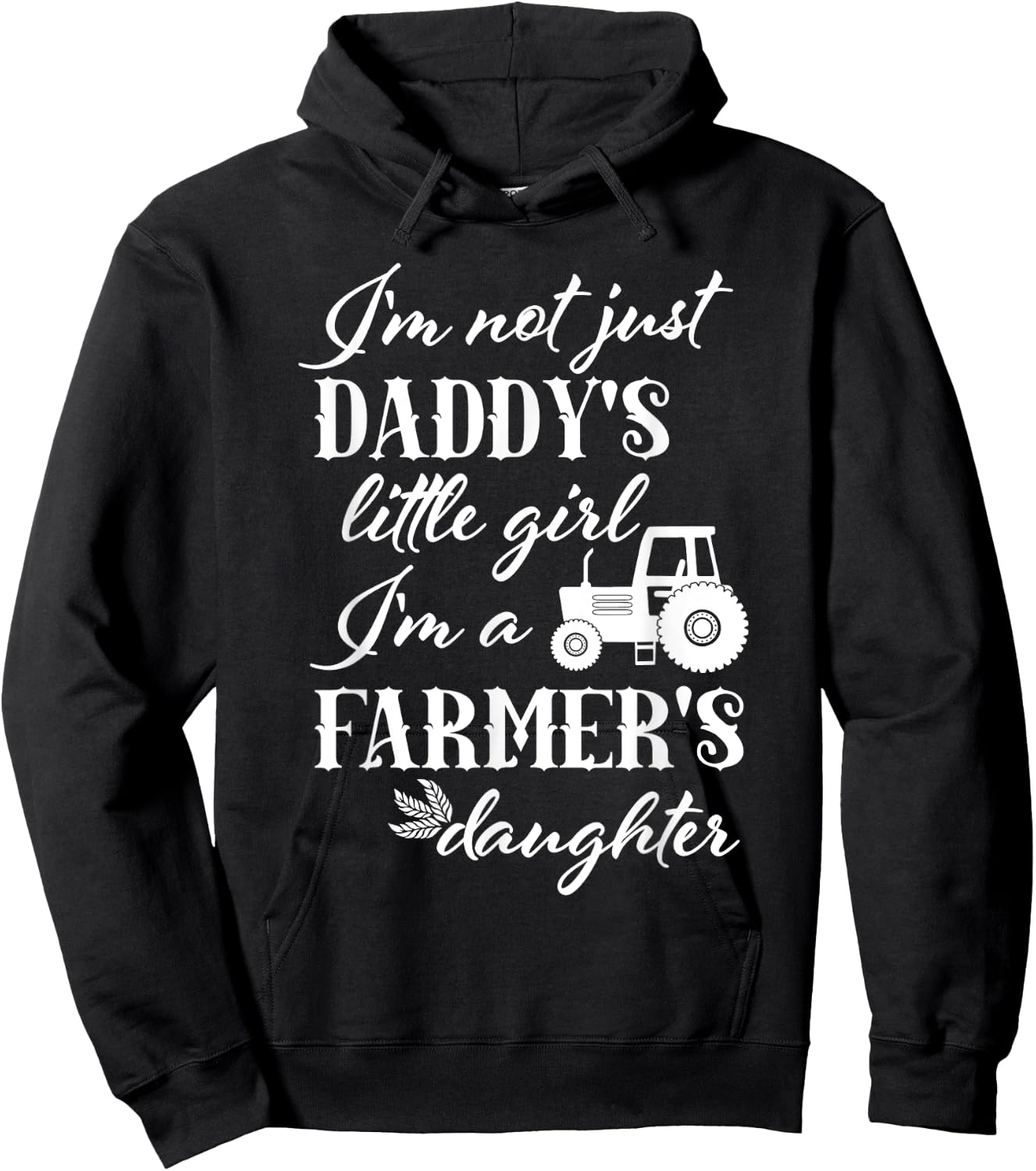 Farmer's Daughter T Shirt | Daddy's Little Girl Farm Tractor Hoodie - Hoodie | Black