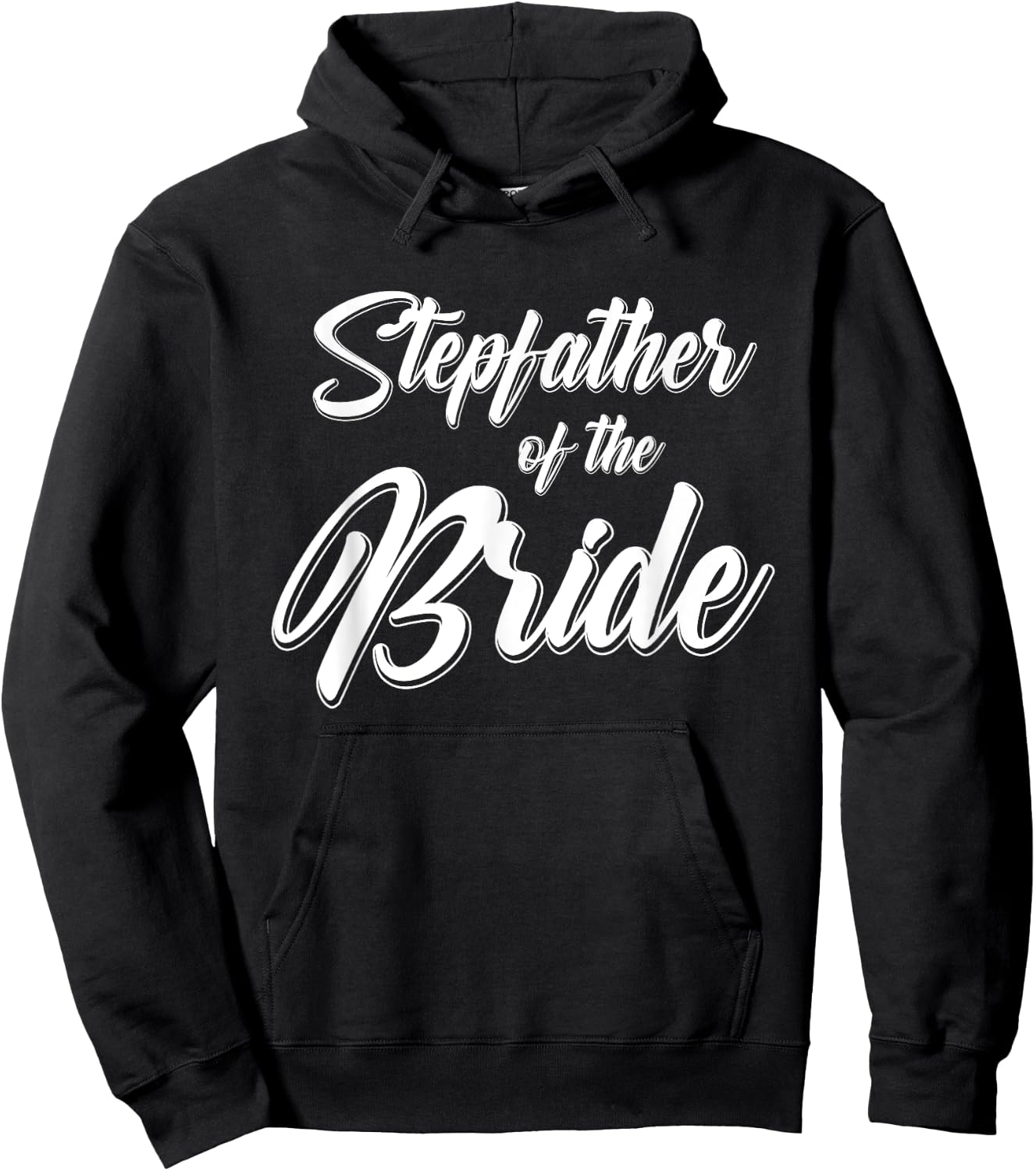 Stepfather of the Bride Wedding Reception Party Gift Dad Hoodie - Hoodie | Black