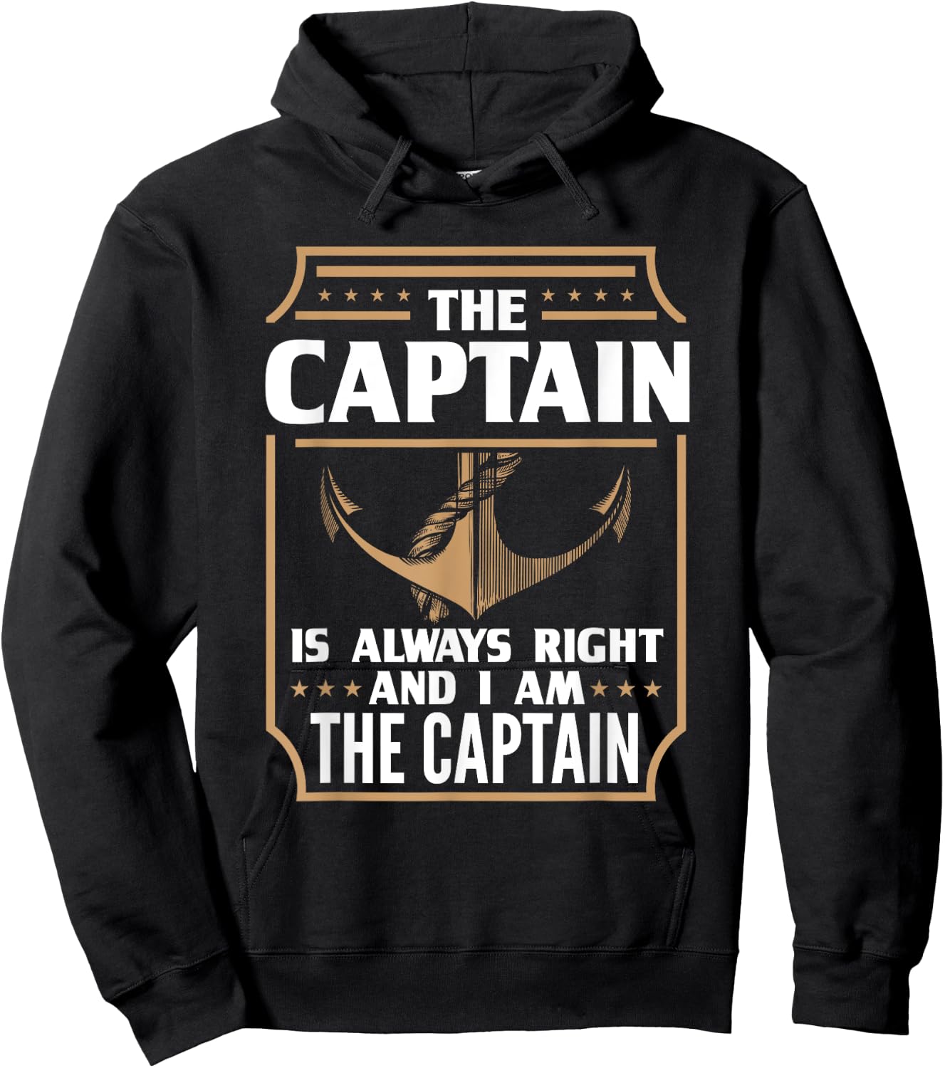 The Captain is always right for boat owners Hoodie - Hoodie | Black