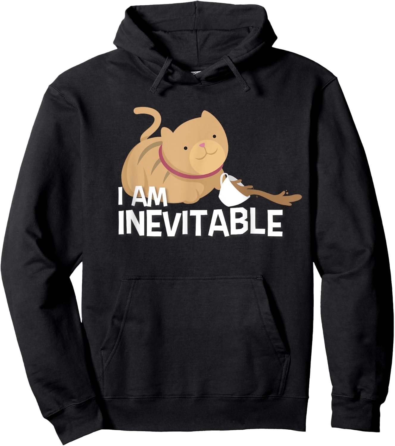 Funny Cat Shirt - I Am Inevitable Humorous Evil Hoodie - Hoodie | Black