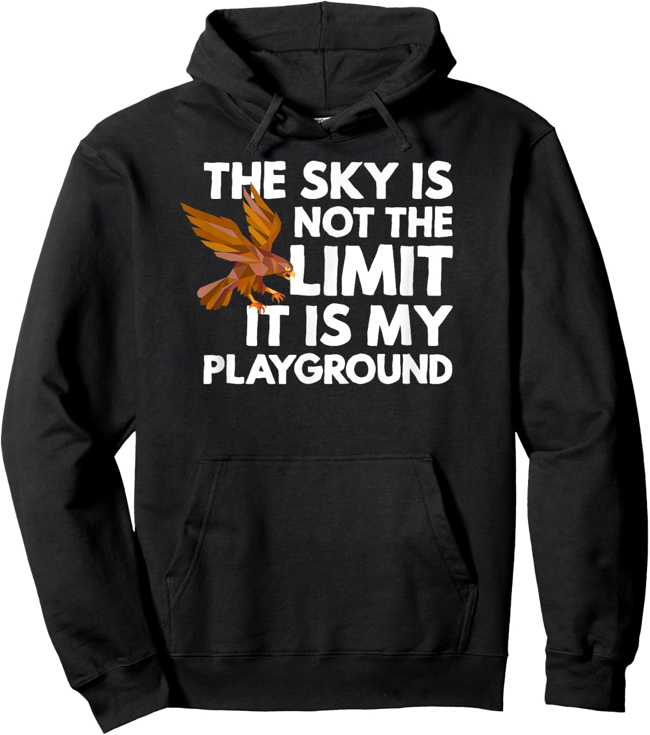 The Sky Is Not The Limit It Is My Playground - Falconry Hawk Hoodie - Hoodie | Black