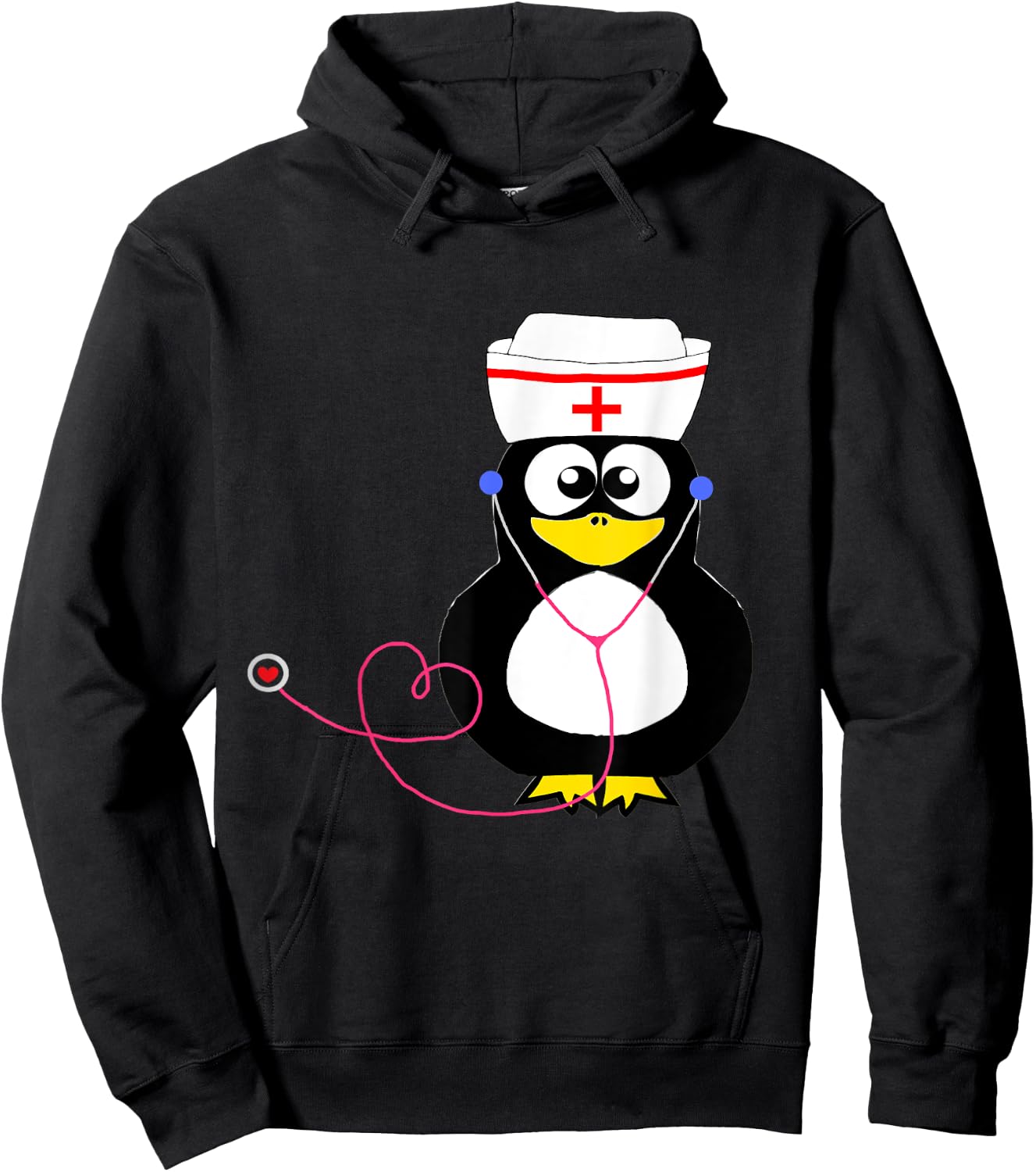 Doctor Doctor Penguin Funny Nurse Water Bird Hoodie - Hoodie | Black