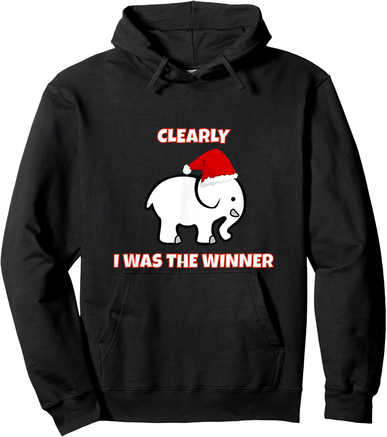 White Elephant Christmas 2017 Gift Exchange Contest Hoodie - Hoodie | Black