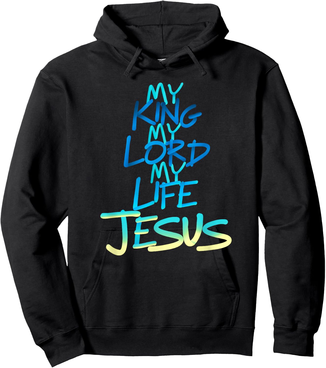 My King My Lord My Life - Jesus Hoodie - Hoodie | Black